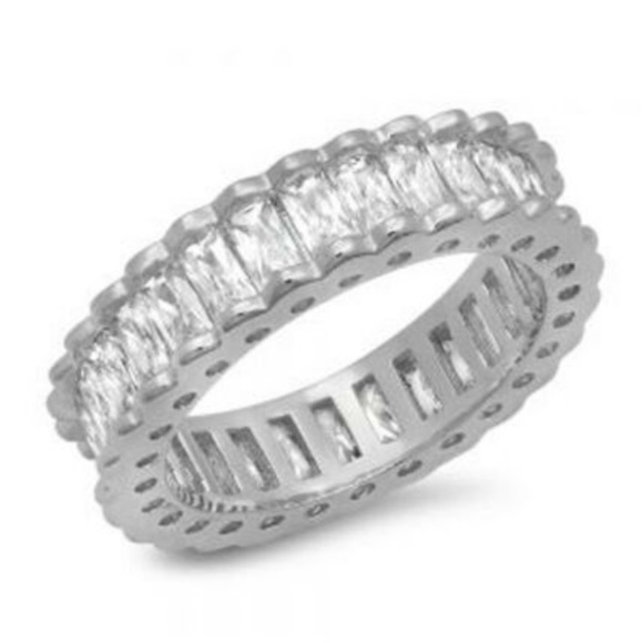 NWT ring baguette CZ stone white or yellow - Picture 8 of 8